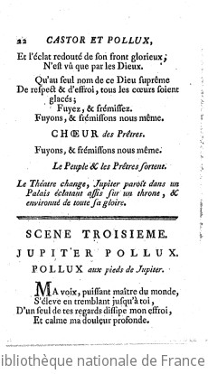 CASTOR ET POLLUX (1754) - Acte III.3