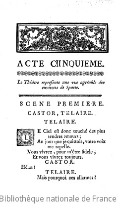 CASTOR ET POLLUX (1754) - Acte V
