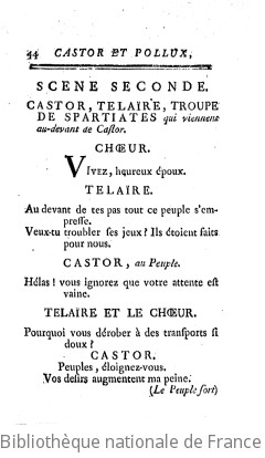CASTOR ET POLLUX (1754) - Acte V.2