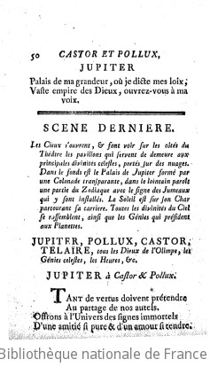 CASTOR ET POLLUX (1754) - Acte V.6