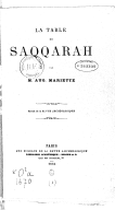 table de Saqqara