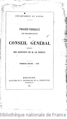 Rapports et délibérations / Conseil général du Doubs | Doubs. Conseil général