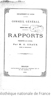 Rapports et délibérations / Conseil général du Doubs | Doubs. Conseil général