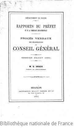 Rapports et délibérations / Conseil général du Doubs | Doubs. Conseil général