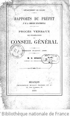 Rapports et délibérations / Conseil général du Doubs | Doubs. Conseil général