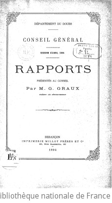 Rapports et délibérations / Conseil général du Doubs | Doubs. Conseil général