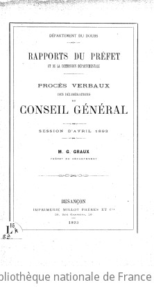 Rapports et délibérations / Conseil général du Doubs | Doubs. Conseil général