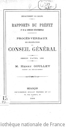 Rapports et délibérations / Conseil général du Doubs | Doubs. Conseil général