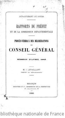 Rapports et délibérations / Conseil général du Doubs | Doubs. Conseil général