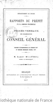 Rapports et délibérations / Conseil général du Doubs | Doubs. Conseil général