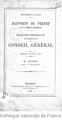 Rapports et délibérations / Conseil général du Doubs | Doubs. Conseil général