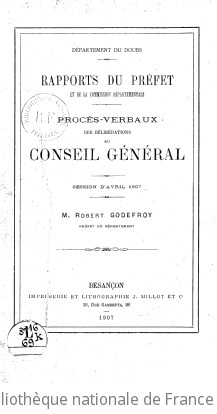 Rapports et délibérations / Conseil général du Doubs | Doubs. Conseil général