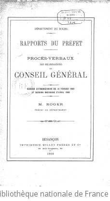 Rapports et délibérations / Conseil général du Doubs | Doubs. Conseil général