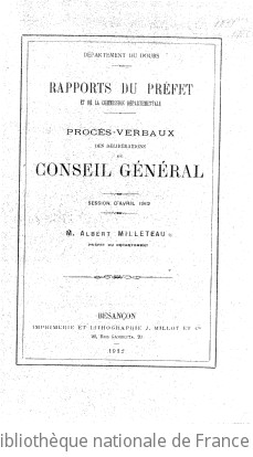 Rapports et délibérations / Conseil général du Doubs | Doubs. Conseil général