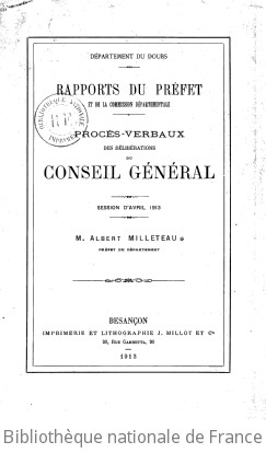 Rapports et délibérations / Conseil général du Doubs | Doubs. Conseil général