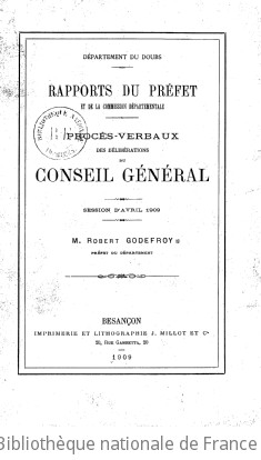 Rapports et délibérations / Conseil général du Doubs | Doubs. Conseil général