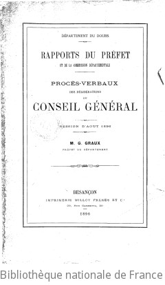 Rapports et délibérations / Conseil général du Doubs | Doubs. Conseil général