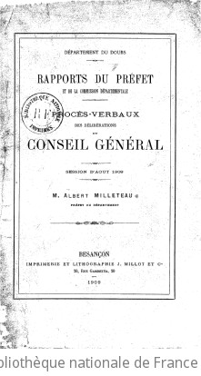 Rapports et délibérations / Conseil général du Doubs | Doubs. Conseil général