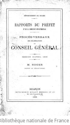 Rapports et délibérations / Conseil général du Doubs | Doubs. Conseil général