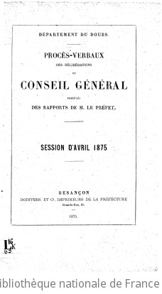 Rapports et délibérations / Conseil général du Doubs | Doubs. Conseil général