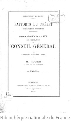 Rapports et délibérations / Conseil général du Doubs | Doubs. Conseil général