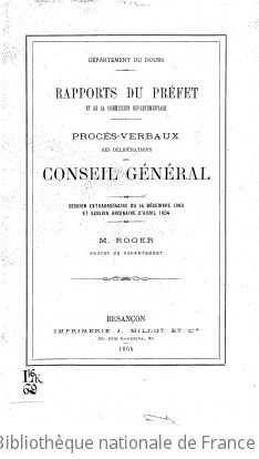 Rapports et délibérations / Conseil général du Doubs | Doubs. Conseil général