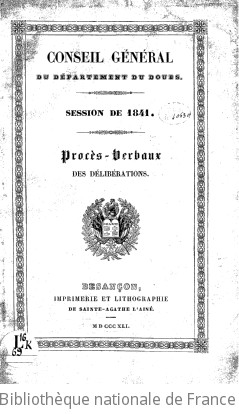 Rapports et délibérations / Conseil général du Doubs | Doubs. Conseil général