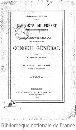 Rapports et délibérations / Conseil général du Doubs | Doubs. Conseil général