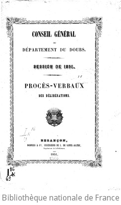 Rapports et délibérations / Conseil général du Doubs | Doubs. Conseil général