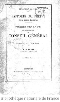 Rapports et délibérations / Conseil général du Doubs | Doubs. Conseil général