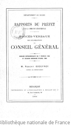 Rapports et délibérations / Conseil général du Doubs | Doubs. Conseil général