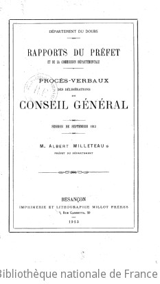 Rapports et délibérations / Conseil général du Doubs | Doubs. Conseil général