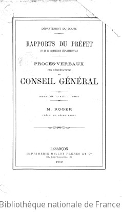 Rapports et délibérations / Conseil général du Doubs | Doubs. Conseil général