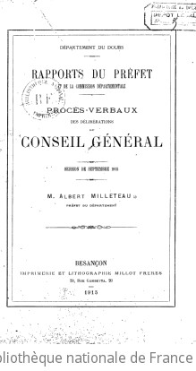 Rapports et délibérations / Conseil général du Doubs | Doubs. Conseil général