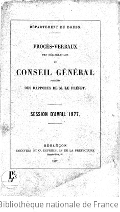 Rapports et délibérations / Conseil général du Doubs | Doubs. Conseil général