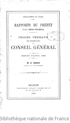 Rapports et délibérations / Conseil général du Doubs | Doubs. Conseil général