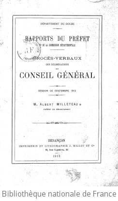 Rapports et délibérations / Conseil général du Doubs | Doubs. Conseil général