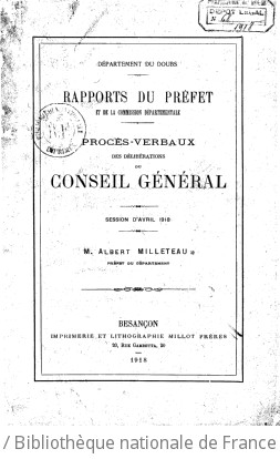 Rapports et délibérations / Conseil général du Doubs | Doubs. Conseil général