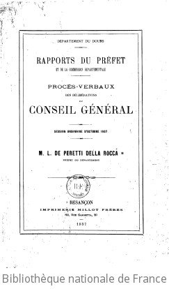 Rapports et délibérations / Conseil général du Doubs | Doubs. Conseil général