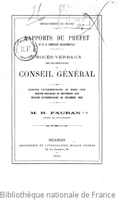 Rapports et délibérations / Conseil général du Doubs | Doubs. Conseil général