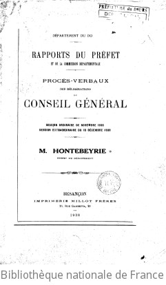 Rapports et délibérations / Conseil général du Doubs | Doubs. Conseil général