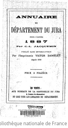 Annuaire du département du Jura ... | Le Marchand de La Faverie. Auteur du texte