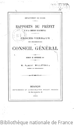 Rapports et délibérations / Conseil général du Doubs | Doubs. Conseil général