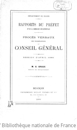 Rapports et délibérations / Conseil général du Doubs | Doubs. Conseil général