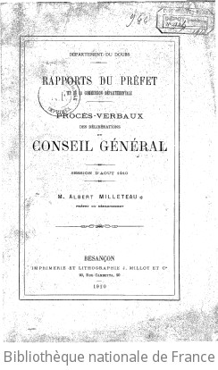 Rapports et délibérations / Conseil général du Doubs | Doubs. Conseil général