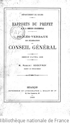 Rapports et délibérations / Conseil général du Doubs | Doubs. Conseil général