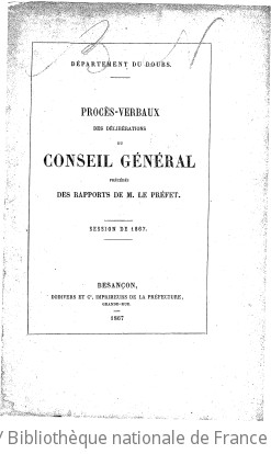 Rapports et délibérations / Conseil général du Doubs | Doubs. Conseil général
