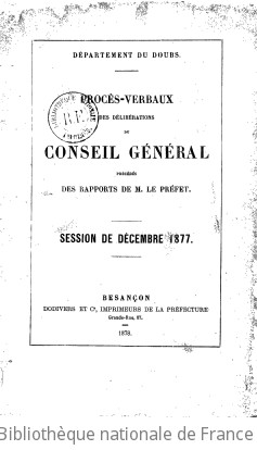 Rapports et délibérations / Conseil général du Doubs | Doubs. Conseil général