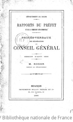 Rapports et délibérations / Conseil général du Doubs | Doubs. Conseil général