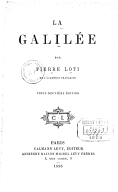 La Galilée. 29ème édition  1896